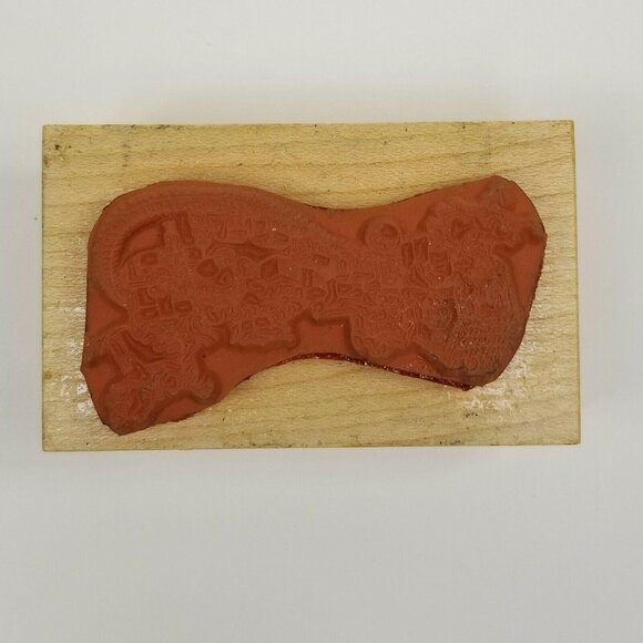 Vintage Christmas Holiday Rubber Stamps Nature Impressions Wreath 1st Class Toys - Picture 10 of 11